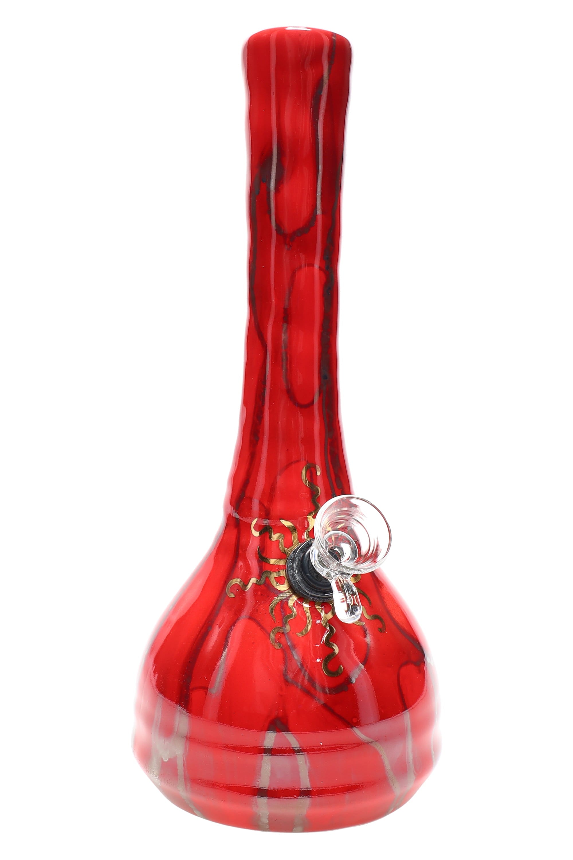 Ancient Creations Gold Sunburst Ceramic Beaker Bong - Made in USA by Smoke Drop - view 13 | Buddy Brandz