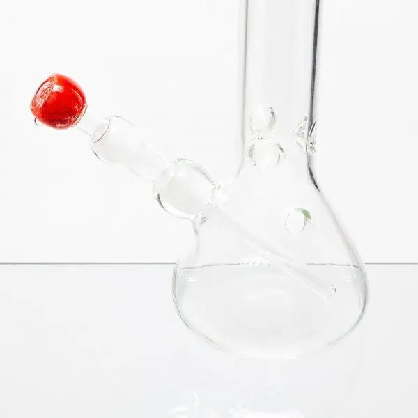 Boost | 17" Red Beaker Base Glass Water Pipe by Smoke Drop - view 3 | Buddy Brandz