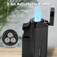 Load image into Gallery viewer, Portable Black Triple Jet Dab Torch lighter
