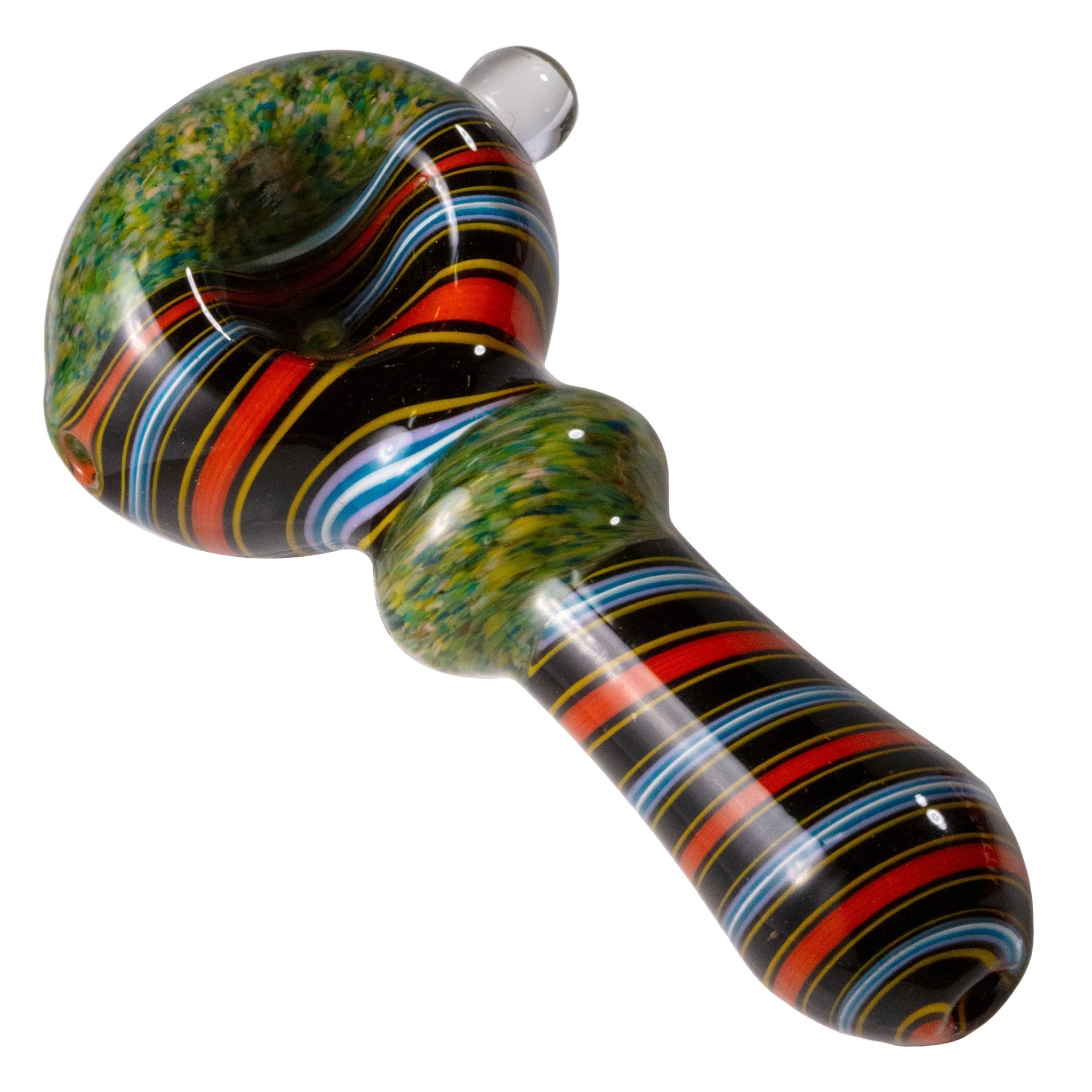 Candy Stripe Spoon with Ring Neck (Various Colors) by Smoke Drop - view 2 | Buddy Brandz