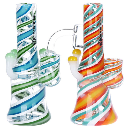 Pulsar Shroom Vision Wig Wag Glass Dab Rig - 5.75" by Smoke Drop | Buddy Brandz | Buddy Brandz