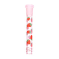 Load image into Gallery viewer, Pulsar Fruit Series Strawberry Cough Herb Pipe Glow Duo - 10" / 14mm F by Smoke Drop - view 6 | Buddy Brandz
