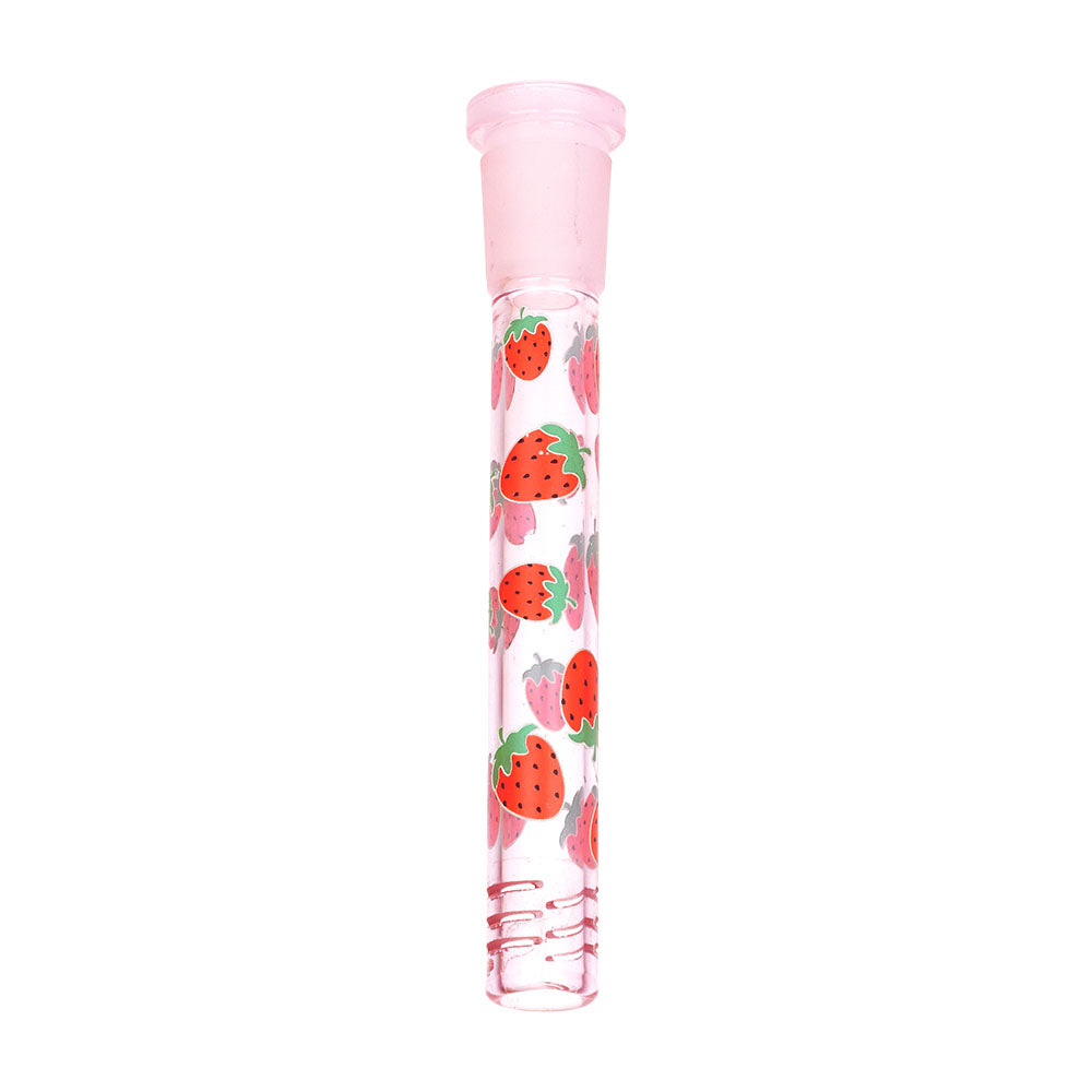 Pulsar Fruit Series Strawberry Cough Herb Pipe Glow Duo - 10" / 14mm F by Smoke Drop - view 6 | Buddy Brandz