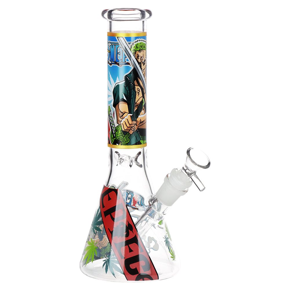 One Treasure Beaker Glass Water Pipe | 10.25" | 14mm F by Smoke Drop | Buddy Brandz