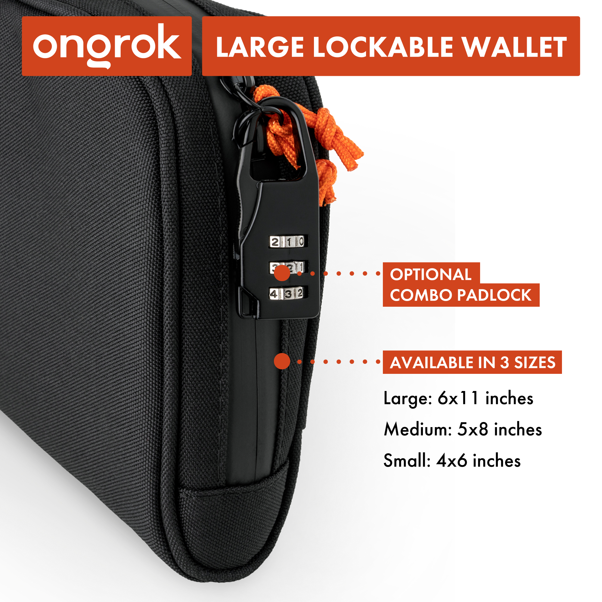 Ongrok Carbon-lined Wallets with Combination Lock V 2.0 | 3" Sizes (Small, Medium, Large) by Smoke Drop - view 22 | Buddy Brandz