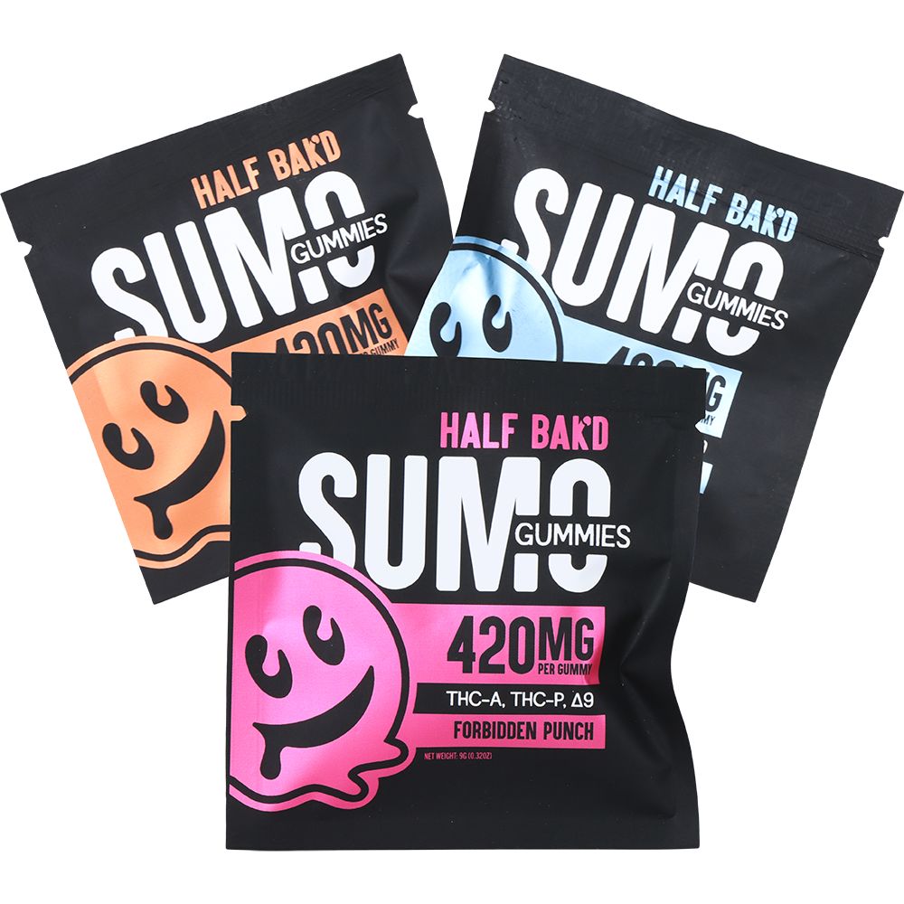 Half Bak'd Sumo THCA, THCP & D8 Gummies by Smoke Drop - view 2 | Buddy Brandz