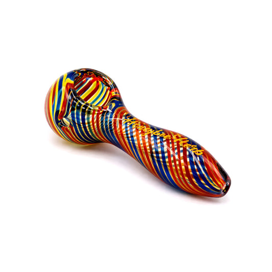 INSIDE OUT LINEWORK SWIRL HAND PIPE SPOON by Smoke Drop | Buddy Brandz | Buddy Brandz