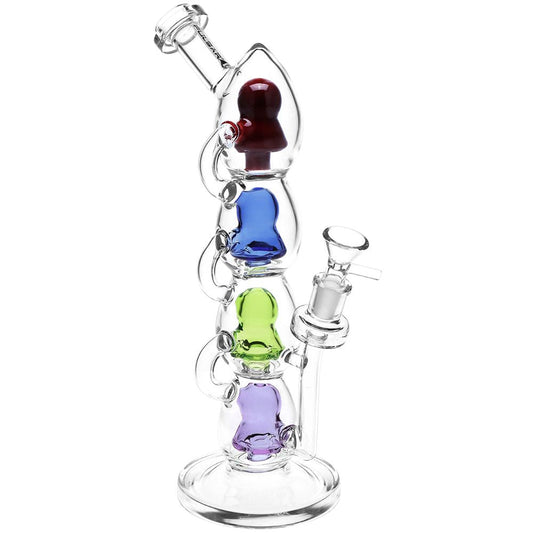 Pulsar Stacks on Stacks Glass Water Pipe - 11.75" by Smoke Drop | Buddy Brandz | Buddy Brandz