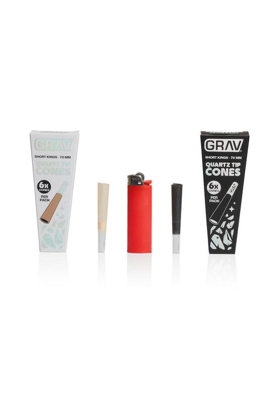 GRAV® Short Kings Quartz Tip Cones by Smoke Drop | Buddy Brandz | Buddy Brandz