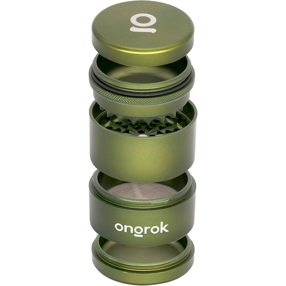 ONGROK Flower Petal Toothless Aluminum Storage Grinder | 5pc by Smoke Drop - view 2 | Buddy Brandz