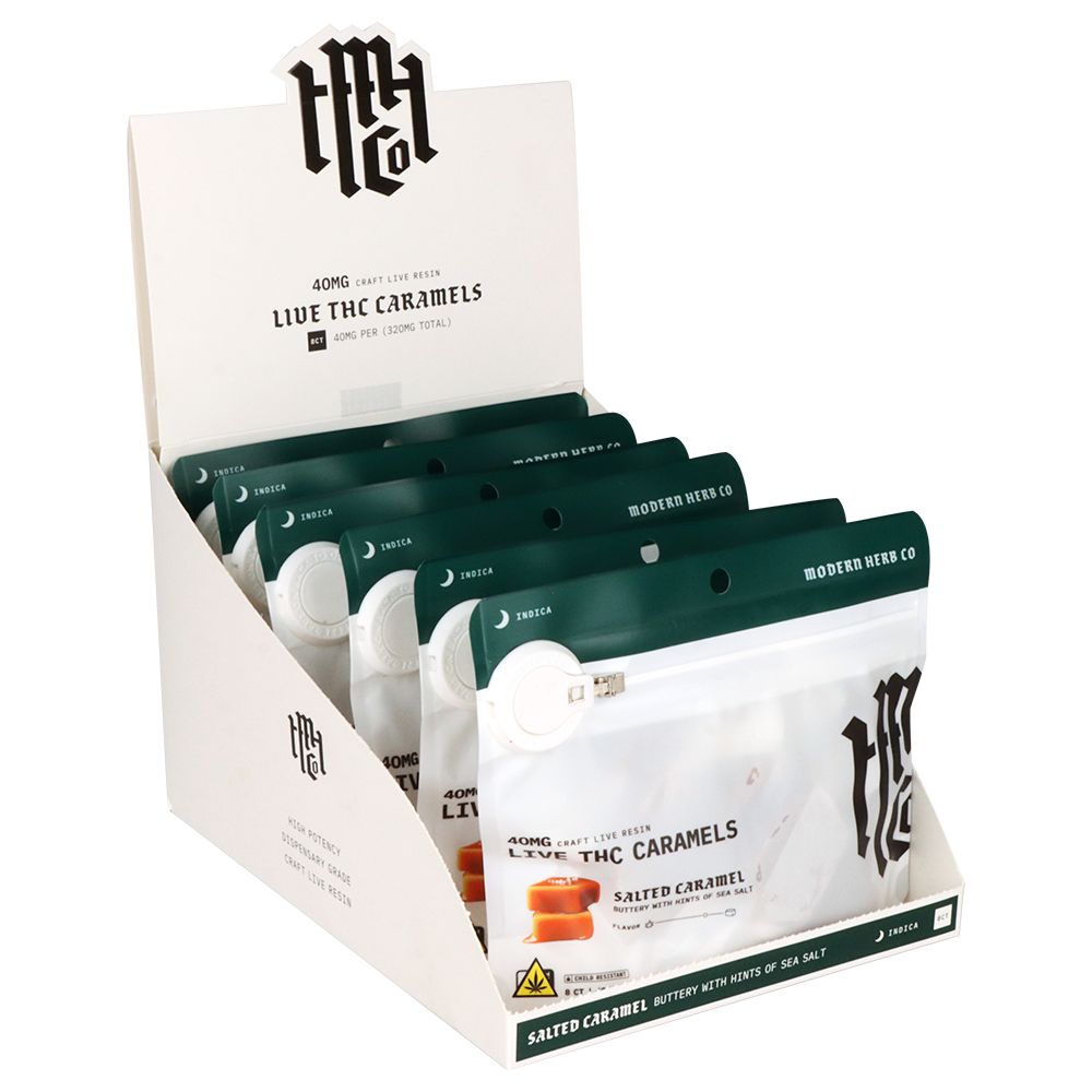Modern Herb Co THCA Caramels | Salted Caramel | 320mg | 8pc | 6pk Display