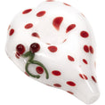 Load image into Gallery viewer, White Heart Red Polka Dots Glass Hand Pipe by Smoke Drop | Buddy Brandz
