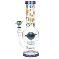 Load image into Gallery viewer, Pulsar Rings of Saturn Bubble Base Glass Water Pipe - 12.75" / 14mm F by Smoke Drop - view 4 | Buddy Brandz
