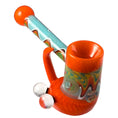 Load image into Gallery viewer, Crush Fang Dual Galaxy Marbles Bubbler Pipe by Smoke Drop - view 5 | Buddy Brandz
