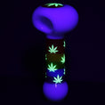 Load image into Gallery viewer, Pride Rainbow Hemp Leaf Glow Glass Spoon Pipe by Smoke Drop - view 2 | Buddy Brandz
