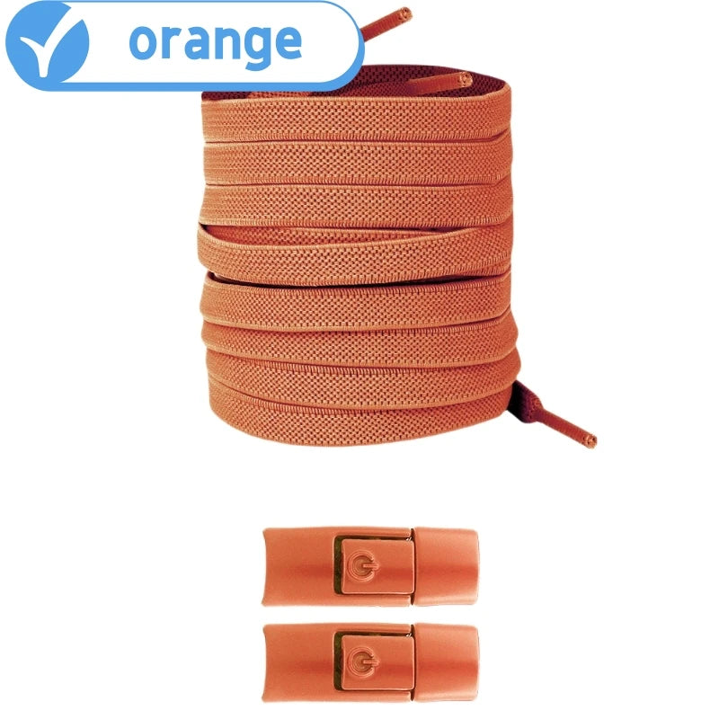 New Without Ties Elastic Laces No Tie Shoe Laces Press Lock Shoelaces Sneaker Kids Adult 8MM Widened Flat Shoelace for Shoes by Buddy Brandz - view 20 | Buddy Brandz