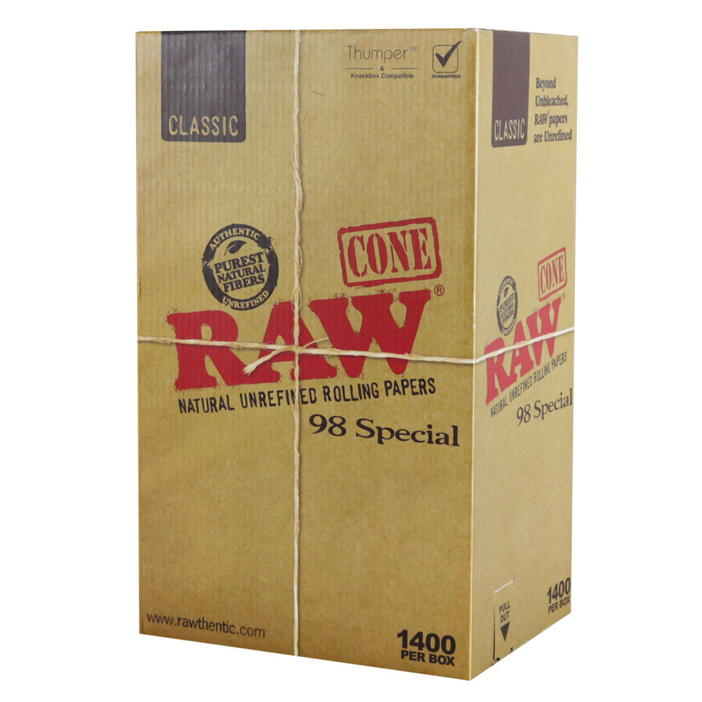 RAW Classic 98 Special Cones - 1400pc Box by Smoke Drop | Buddy Brandz
