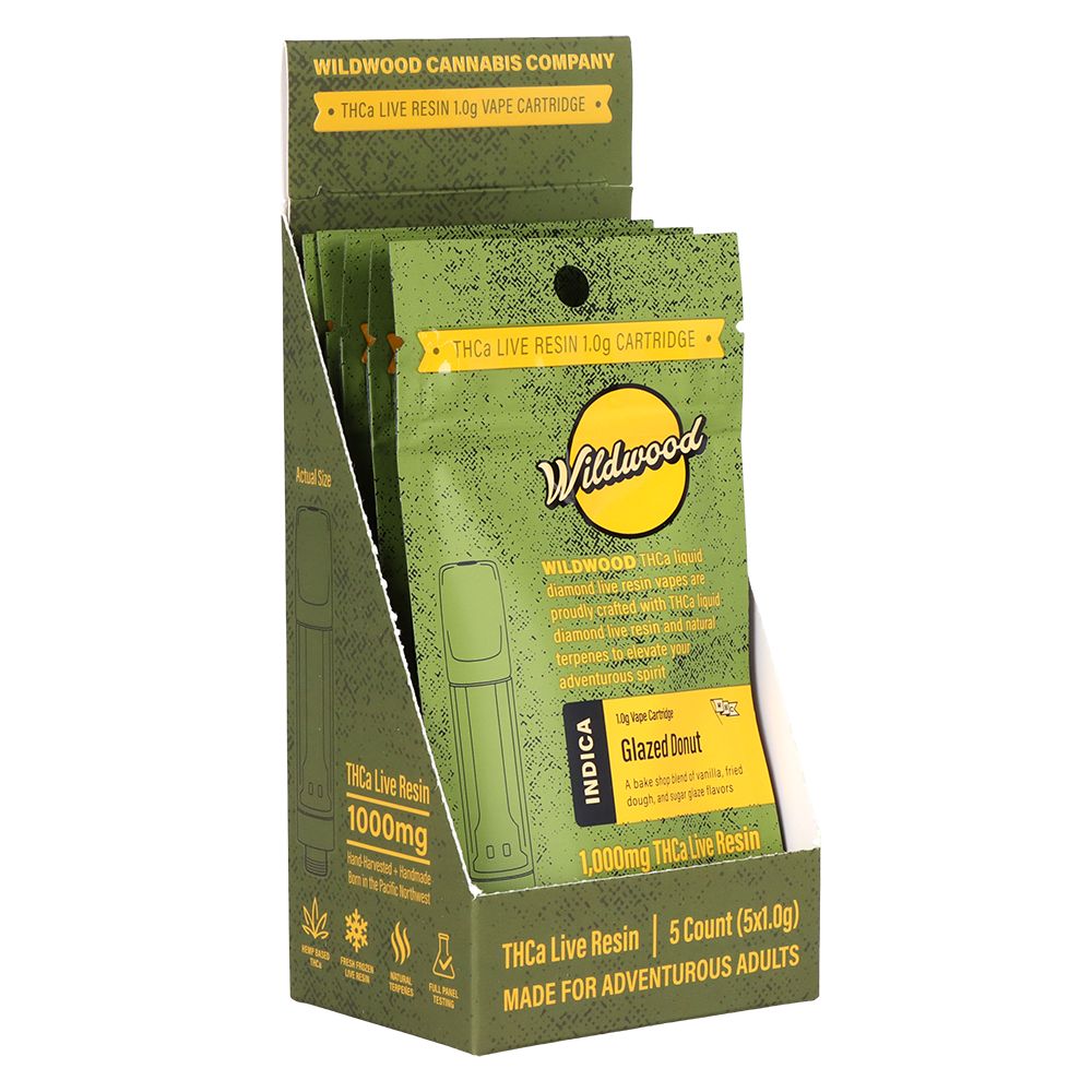 Wildwood Dispensary Grade Live Resin THCA Cartridge | 1g | 5ct Display by Smoke Drop - view 6 | Buddy Brandz
