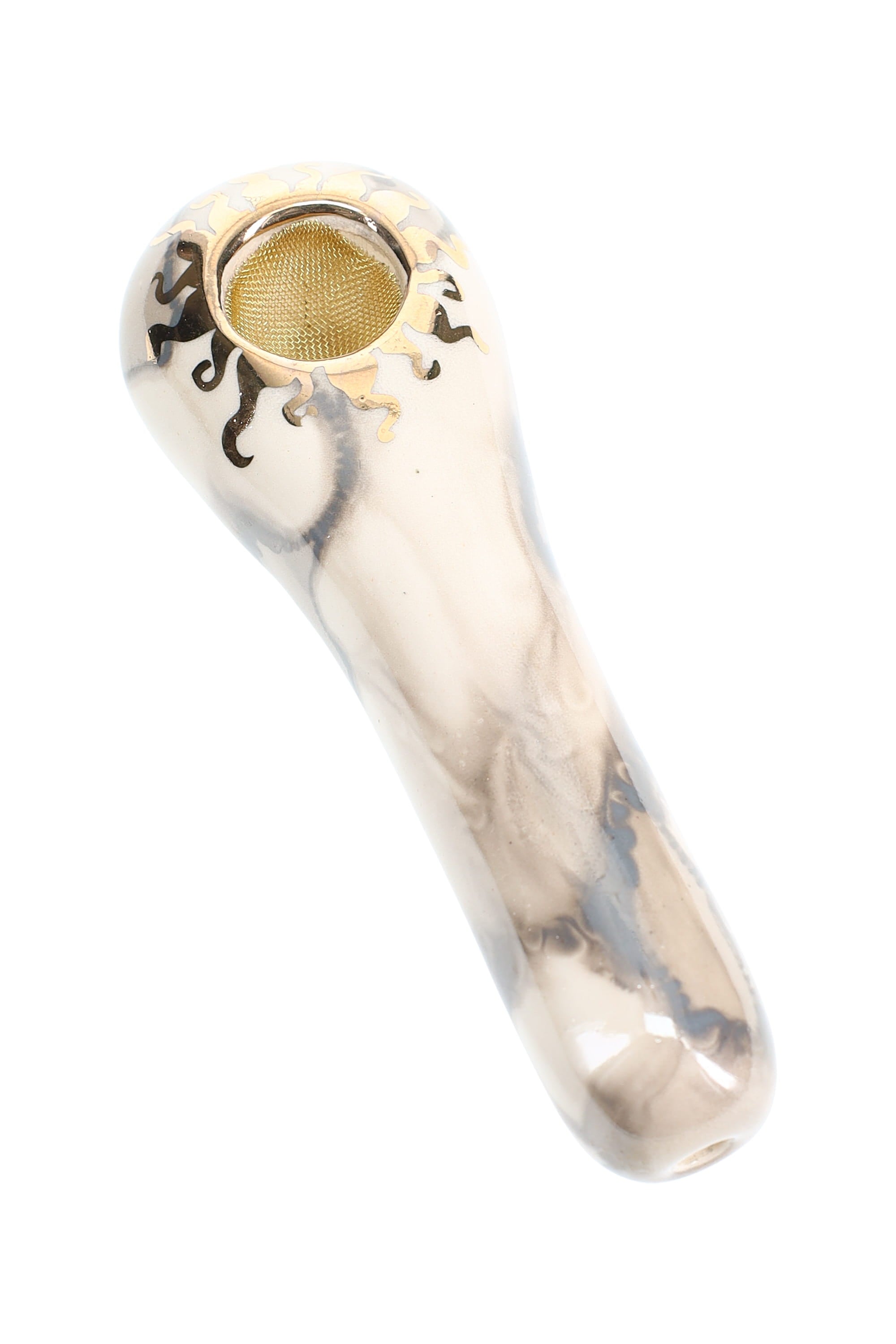 Ancient Creations Ceramics Spoon Hand Pipe – Brass Screen – Made in USA by Smoke Drop - view 16 | Buddy Brandz