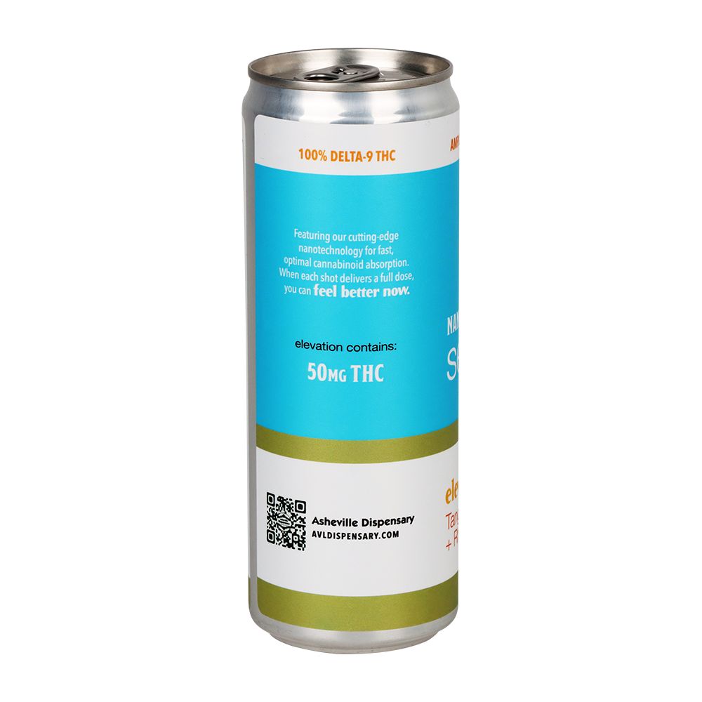 24CT CASE - Asheville Dispensary Nano Cannabis D9 Elevation Seltzer -12oz / 50mg / Tangerine Dream / Rhodiola Rosea