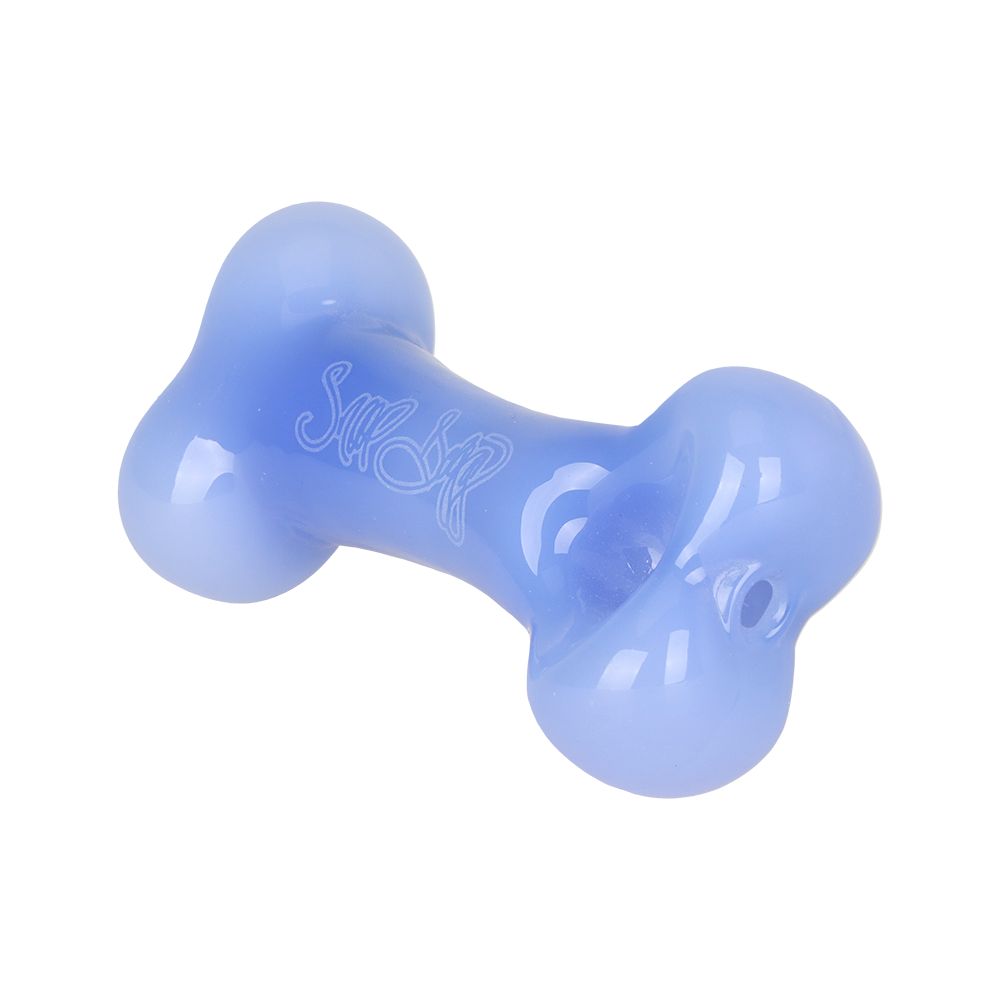Dogg Lbs Everyday Dogg Bone Glass Hand Pipe | 3.75" by Smoke Drop - view 4 | Buddy Brandz