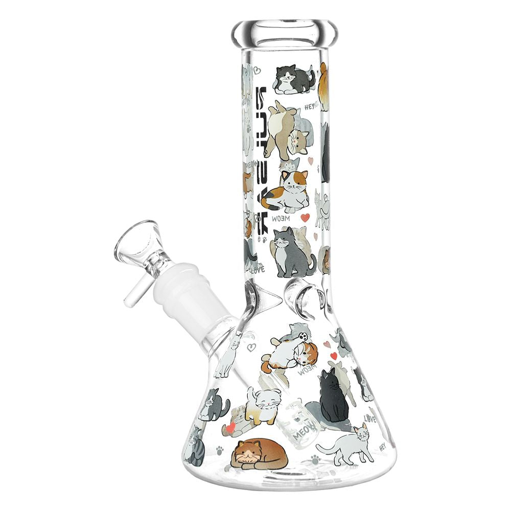 Pulsar Kitten Corral Beaker Glass Water Pipe - 7.75" by Smoke Drop - view 2 | Buddy Brandz