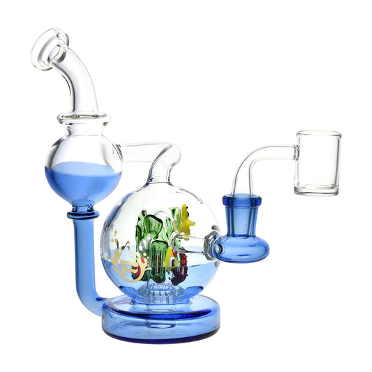 Pulsar Sea Globe Recycler Dab Rig - 7" / 14mm F by Smoke Drop | Buddy Brandz | Buddy Brandz