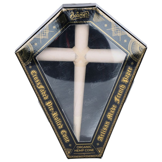 8CT DISPLAY - Beamer CrossFaded Organic Hemp Pre-Rolled Cross-Shaped Cone by Smoke Drop - view 2 | Buddy Brandz - alternate view | Buddy Brandz