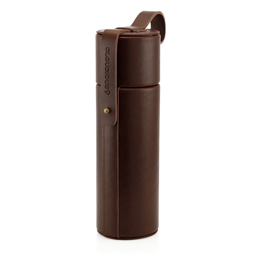 Hydrology9 Leather Carrying Case - Dark Brown by Smoke Drop - view 3 | Buddy Brandz