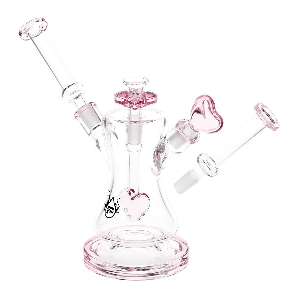 Pulsar Date Night: Part 2 Dual Neck Glass Water Pipe | 8.5" | 14mm F by Smoke Drop - view 3 | Buddy Brandz