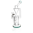 Load image into Gallery viewer, Pulsar Thinker Gravity Recycler Water Pipe - 13" / 14mm F / Colors Vary by Smoke Drop | Buddy Brandz
