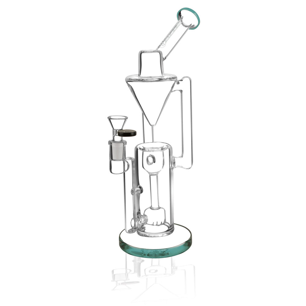 Pulsar Thinker Gravity Recycler Water Pipe - 13" / 14mm F / Colors Vary by Smoke Drop | Buddy Brandz