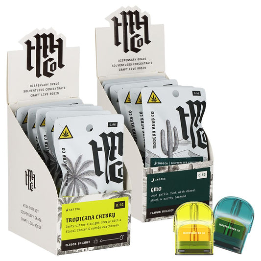 Modern Herb Co Live Rosin THCA Pod Refill | 0.5g | 6ct Display by Smoke Drop | Buddy Brandz | Buddy Brandz