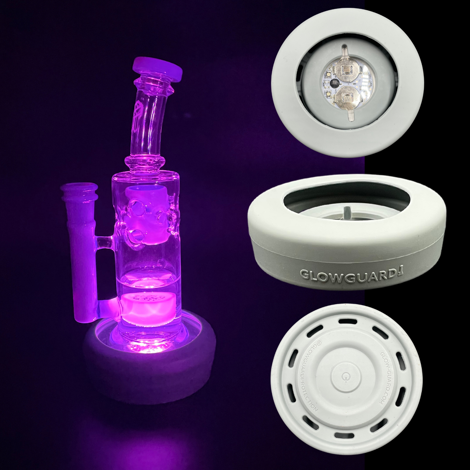 Bong Base Bumper USB Rechargeable 3in-4.25in Bases Silicone Fits Variety of Shapes by Smoke Drop - view 19 | Buddy Brandz
