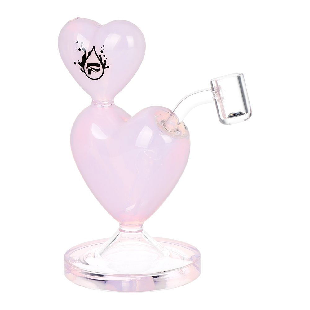 Pulsar Two-Hearted Glass Dab Rig | 6.5" | 14mm F by Smoke Drop | Buddy Brandz