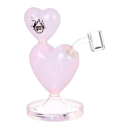 Pulsar Two-Hearted Glass Dab Rig | 6.5" | 14mm F by Smoke Drop | Buddy Brandz | Buddy Brandz