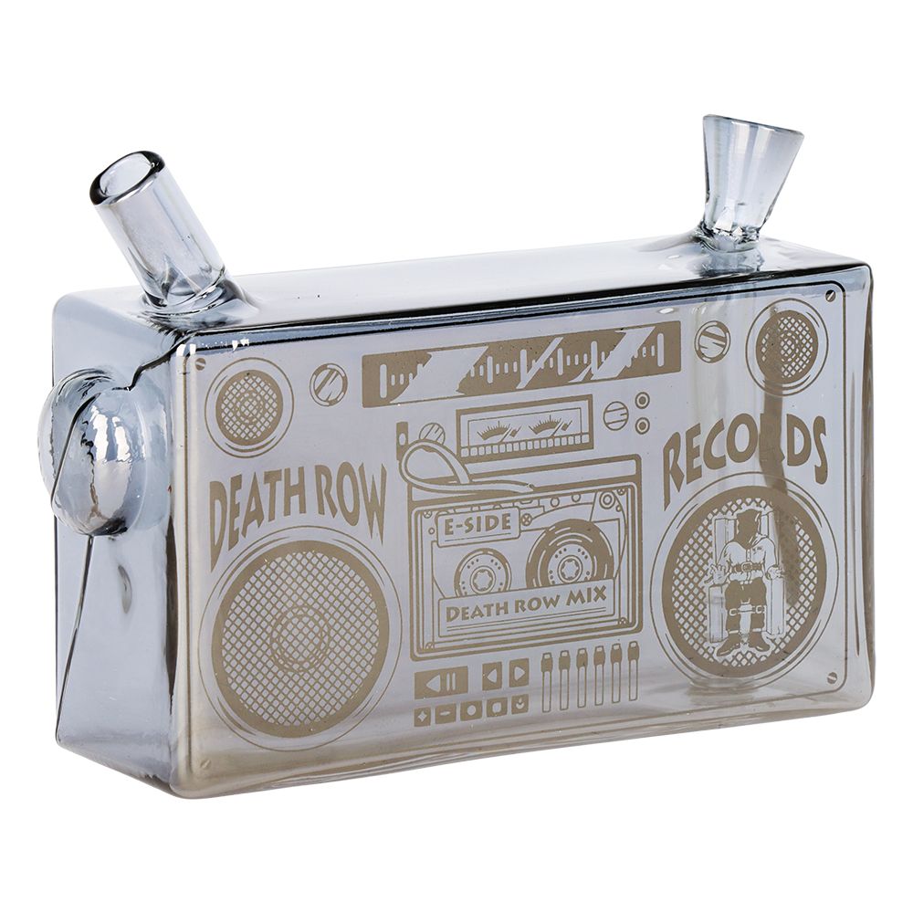 Death Row Records Boom Box Glass Blunt Bubbler | 5" by Smoke Drop - view 3 | Buddy Brandz