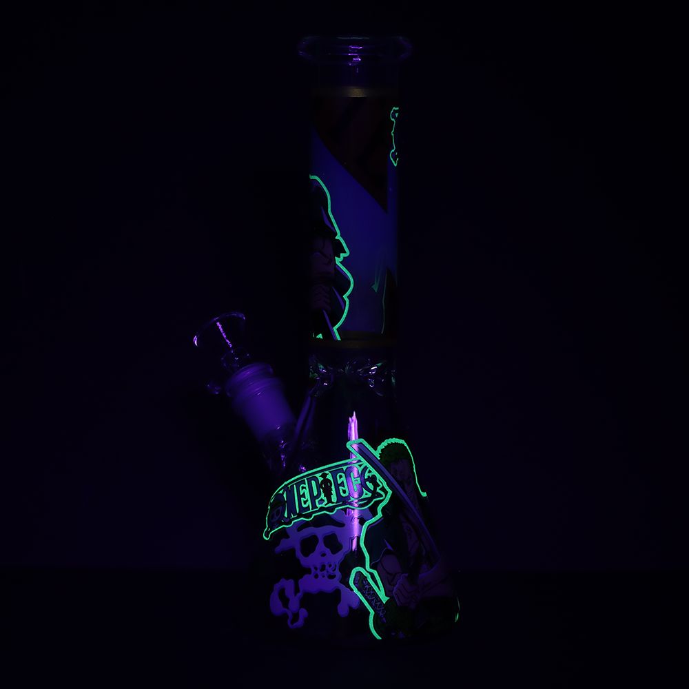 One Treasure Beaker Glass Water Pipe | 10.25" | 14mm F by Smoke Drop - view 11 | Buddy Brandz