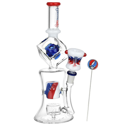 Grateful Dead x Pulsar Tesseract Hypercube Glass Water Pipe by Smoke Drop | Buddy Brandz | Buddy Brandz