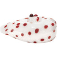 Load image into Gallery viewer, White Heart Red Polka Dots Glass Hand Pipe by Smoke Drop - view 6 | Buddy Brandz
