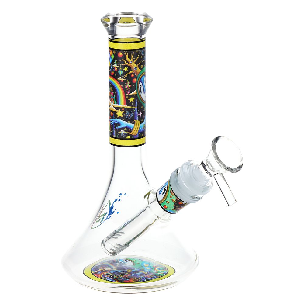 Pulsar Design Series Flared Beaker Glass Water Pipe by Smoke Drop - view 8 | Buddy Brandz