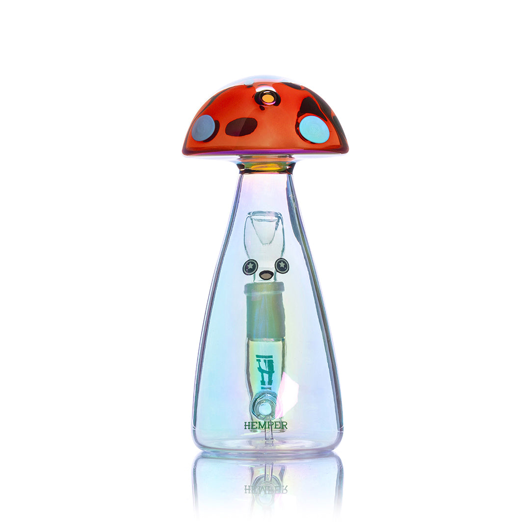 HEMPER- Trippy Shroom Bong 6" by Smoke Drop - view 5 | Buddy Brandz