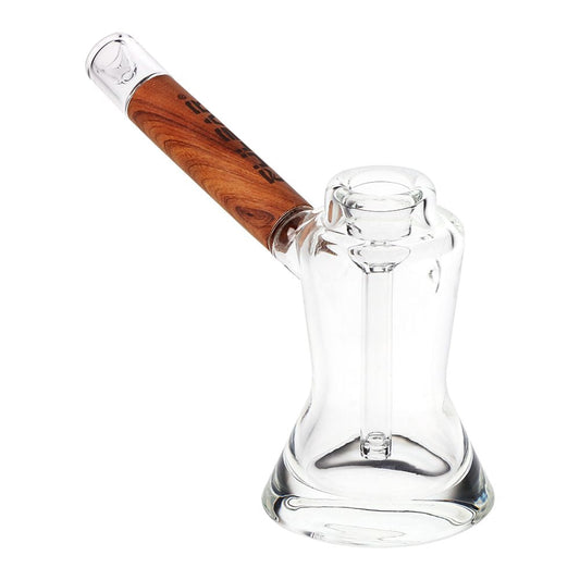 Pulsar Wood on Glass Bubbler - 6" | Buddy Brandz