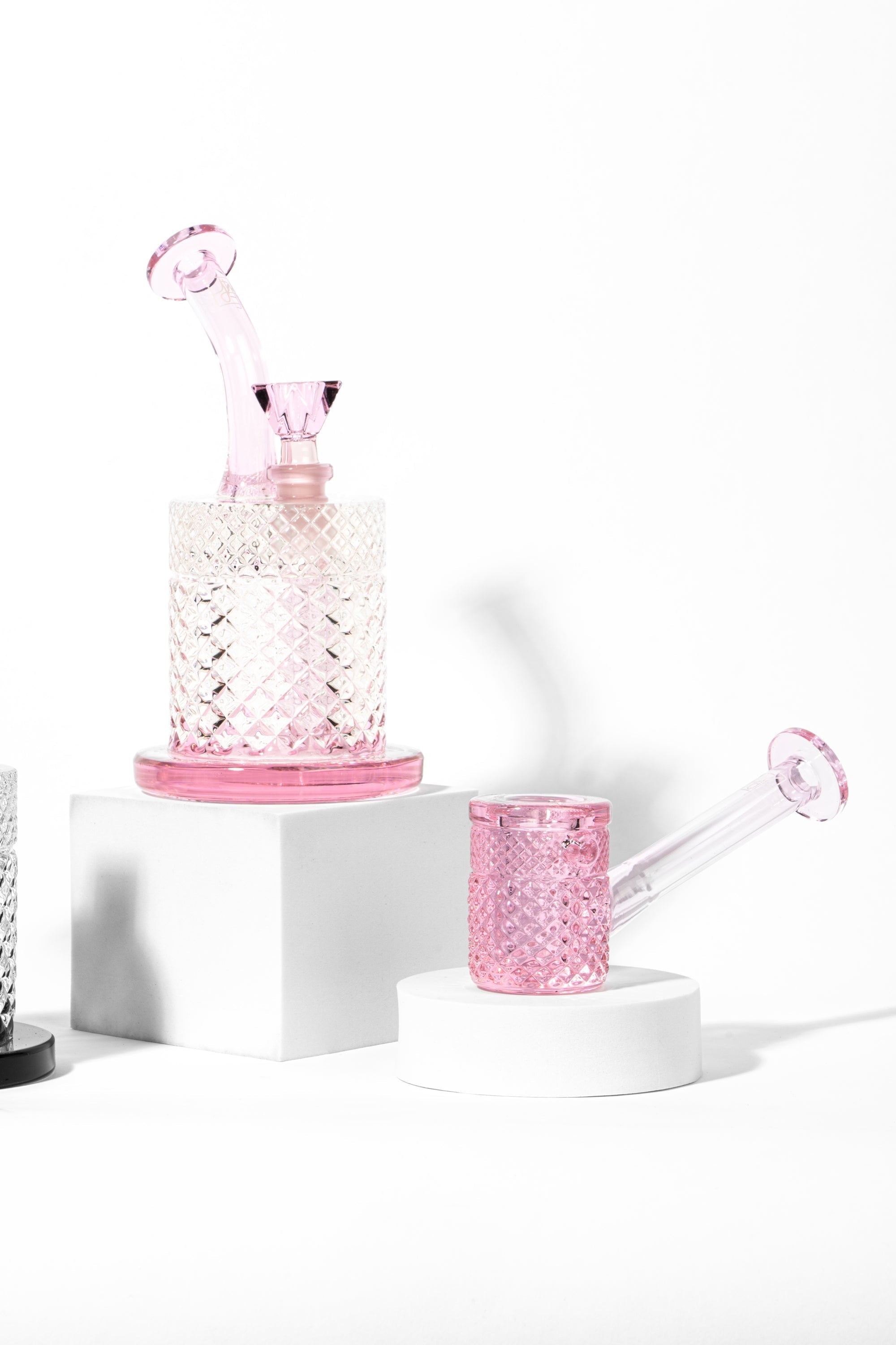 Twenties Collection Water Pipe | Pink by Smoke Drop - view 3 | Buddy Brandz