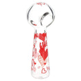 Load image into Gallery viewer, Pulsar Valentine's Hearts 'n' Roses Glass Herb Pipe Duo - 10" / 14mm F by Smoke Drop - view 6 | Buddy Brandz
