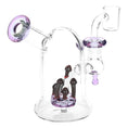 Load image into Gallery viewer, Pulsar Bioluminescence Shroom Perc Mini Glass Dab Rig - 5" by Smoke Drop - view 3 | Buddy Brandz
