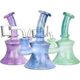 Cargar la imagen en la vista de la galería, Marbled Tie Dye Mini Glass Dab Rig by Smoke Drop - view 3 | Buddy Brandz
