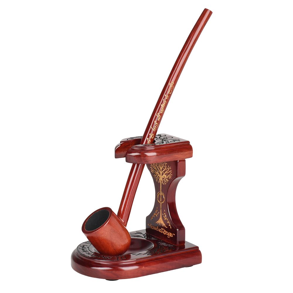 BUNDLE - Pulsar Shire Pipes ARAGORN Smoking Pipe & Middle-Earth Pipe Stand by Smoke Drop | Buddy Brandz