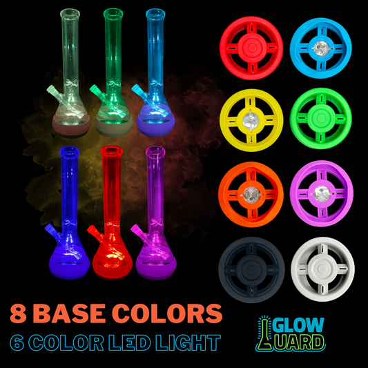 Bong Base Bumper USB Rechargeable 4.25in-6in Bases Silicone Fits Variety of Shapes by Smoke Drop - view 2 | Buddy Brandz - alternate view | Buddy Brandz
