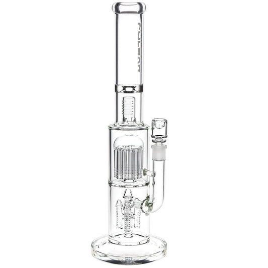 Pulsar Double Chamber Rocket Perc Chugger Glass Water Pipe - 15.25" / 14mm F | Buddy Brandz